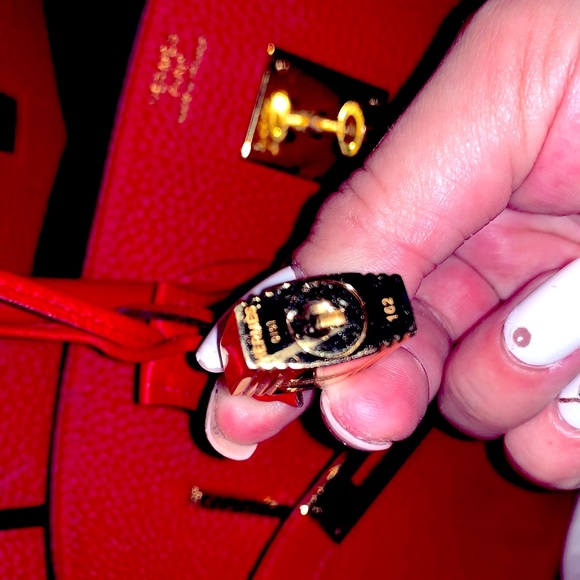 💯 AUTHENTIC Hermes Birkin Rouge Casque 2008/9 - Picture 5 of 14